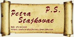 Petra Stajkovac vizit kartica